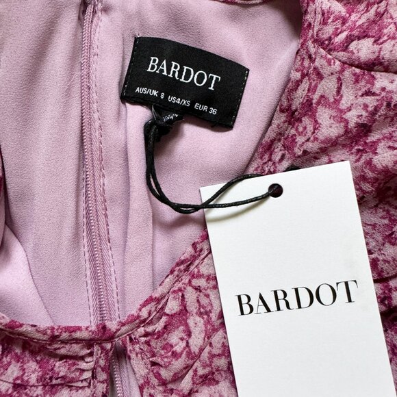 Bardot Purple Long Sleeve Dress - Picture 3 of 4